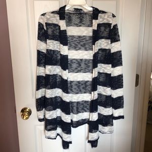 Sweater, navy and white